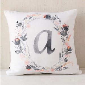 URBAN OUTFITTERS Iveta Ablonia for Deny Pink Summer Monogram Pillow